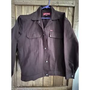 Men’s Vintage Enyce Dark Brown Denim Jacket NWOT Large L Hip Hop Y2K